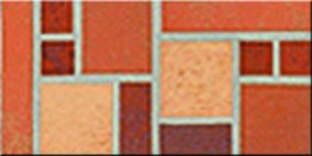 Bordüre mehrfarbig unglasiert 24,2/11,