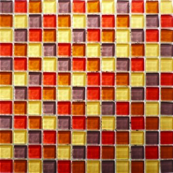 Glasmosaik beige/rot glänzend 2,3/2,3/