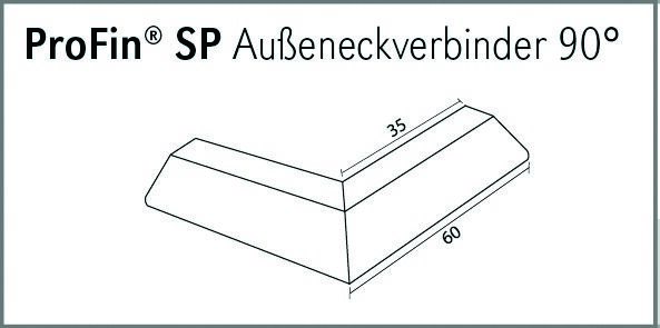 Aqua Drain SP  Außeneckverbinder;alume