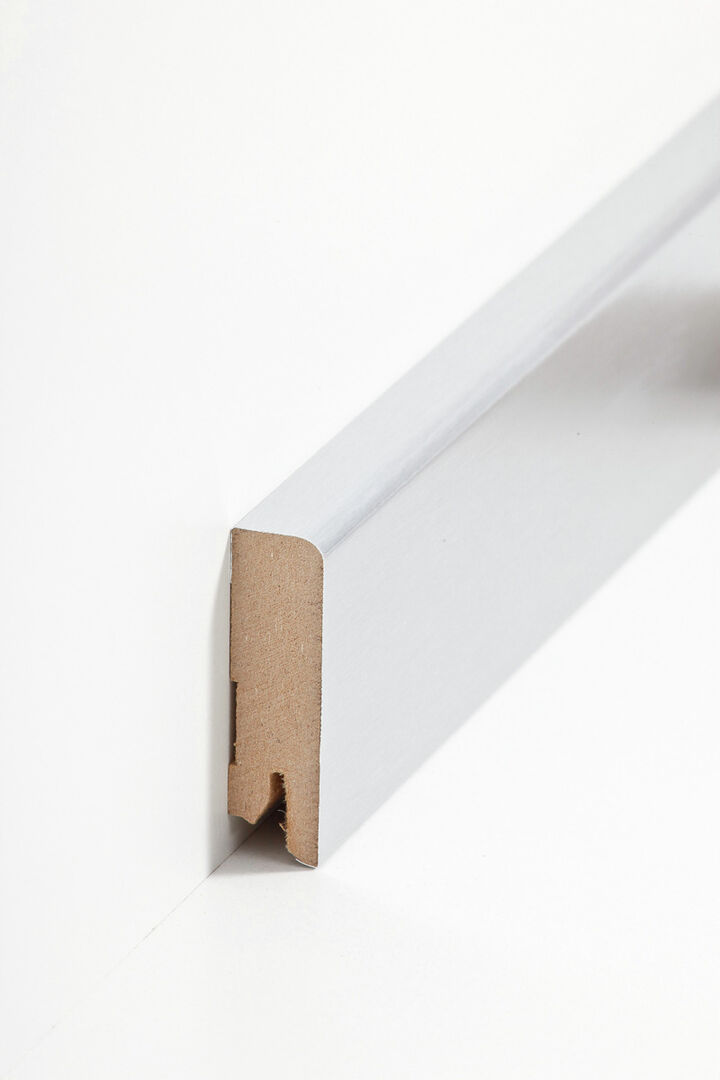 Fußleiste 15/58mm MDF-Kern, Aluminium