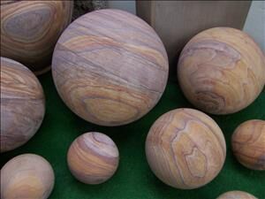 Kugel Rainbow Sandstein geschliffen D=