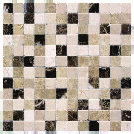 Mosaik Mocca Brown/White Wave mix Marm