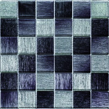 Glas-Mosaik schwarz-hellgrau 4,8/4,8 A
