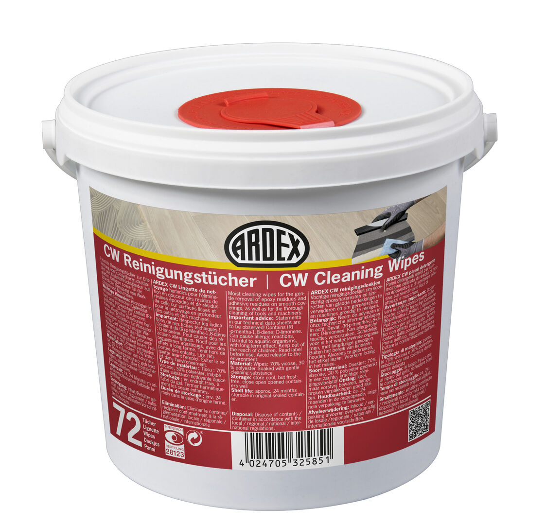 Ardex CW Reinigungstücher, 72 Stück/Ei