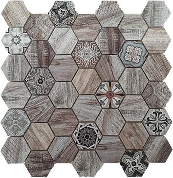 Mosaik hellbraun Naturstein 5/5/0,8 Au