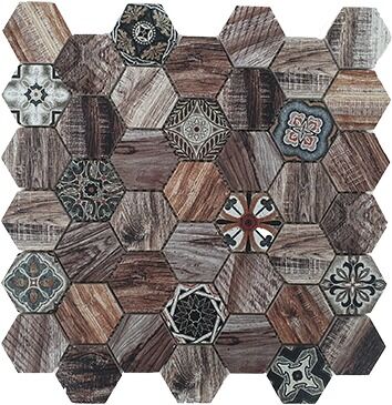 Mosaik dunkelbraun Naturstein 5/5/0,8