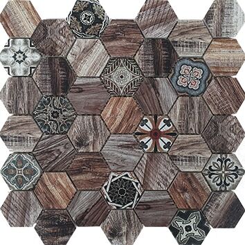 Mosaik dunkelbraun Glas-Naturstein 5/5