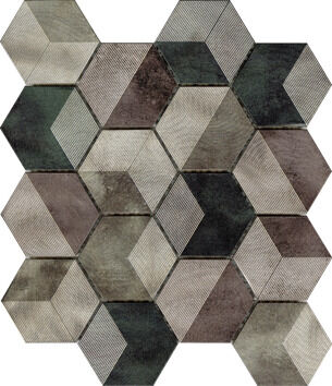 Metallmosaik grün/grau 25,8/30/0,8 (1M