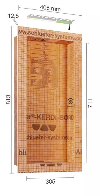 KERDI-BOARD-NLTP NISCHE 305x711mm,;bel